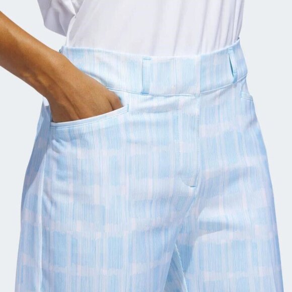 ADIDAS Women's Ultimate Club Printed Golf Shorts NWT White/Bright Cyan Size 2 - Picture 4 of 10